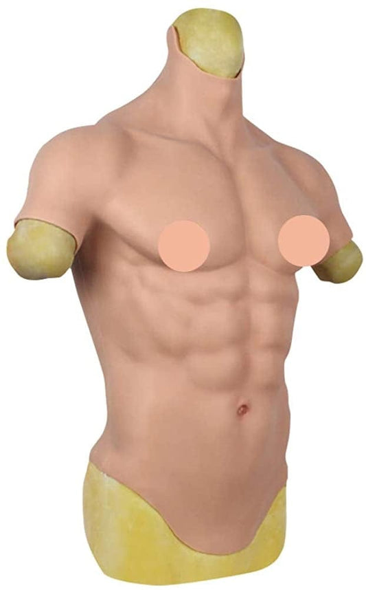 6thSilicone Chest Muscle Abdominal Fake Muscle Suit Vest For Crossdresser Cosplay - SANBULE