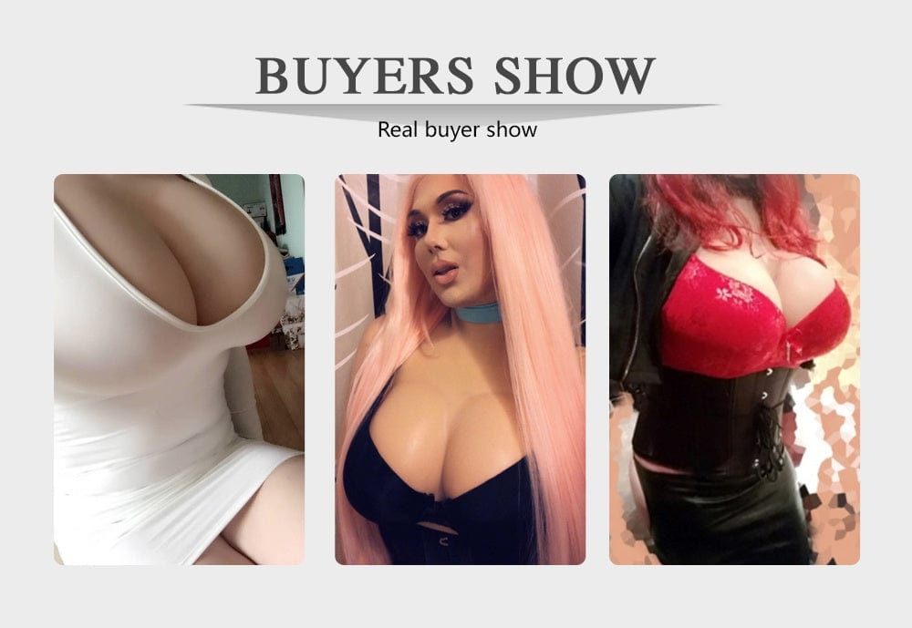 6th No-oil Silicone Prosthetic Breast For Drag Queen Crossdresser Male To Female cosplay - SANBULE