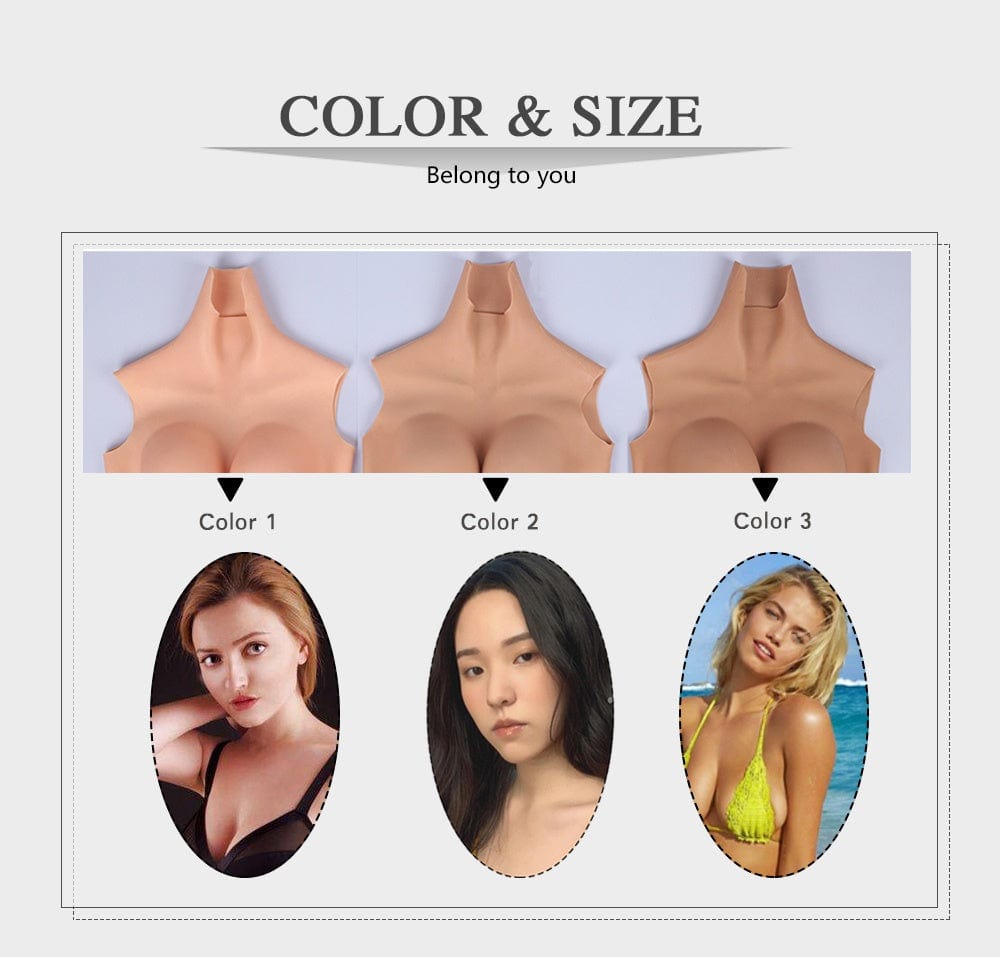 6th No-oil Silicone Prosthetic Breast For Drag Queen Crossdresser Male To Female cosplay - SANBULE