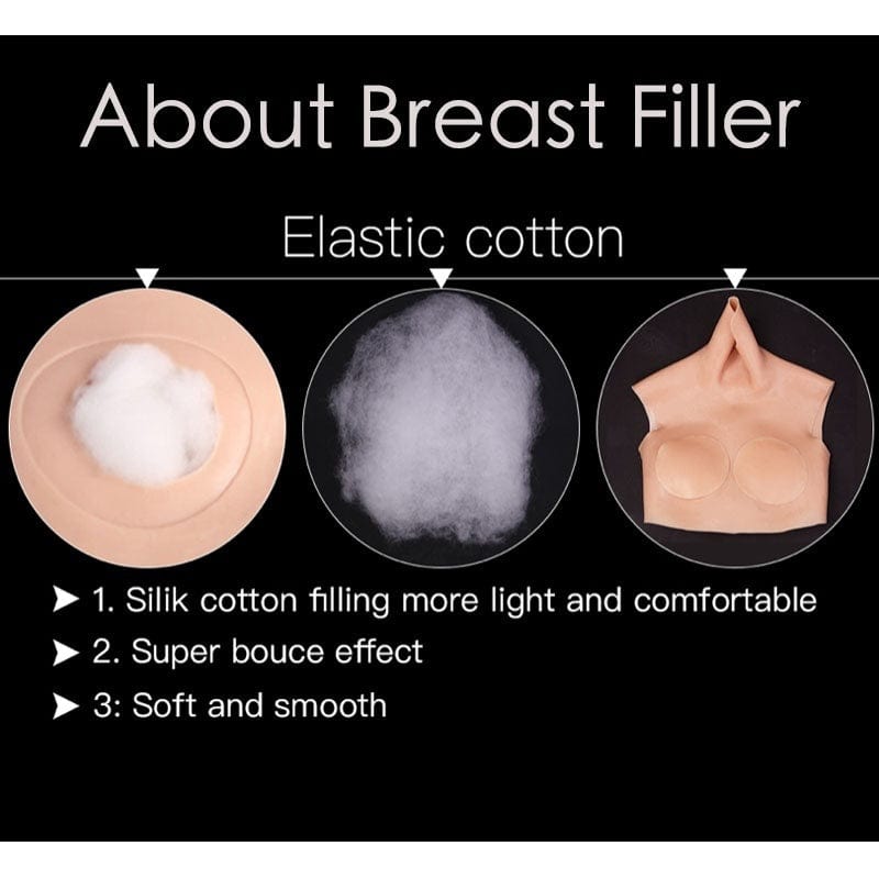 6th No-oil Silicone Prosthetic Breast For Drag Queen Crossdresser Male To Female cosplay - SANBULE