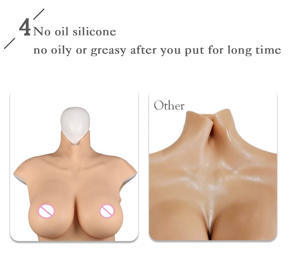 7th Half Bodysuit Realistic Silicone Breast - SANBULE