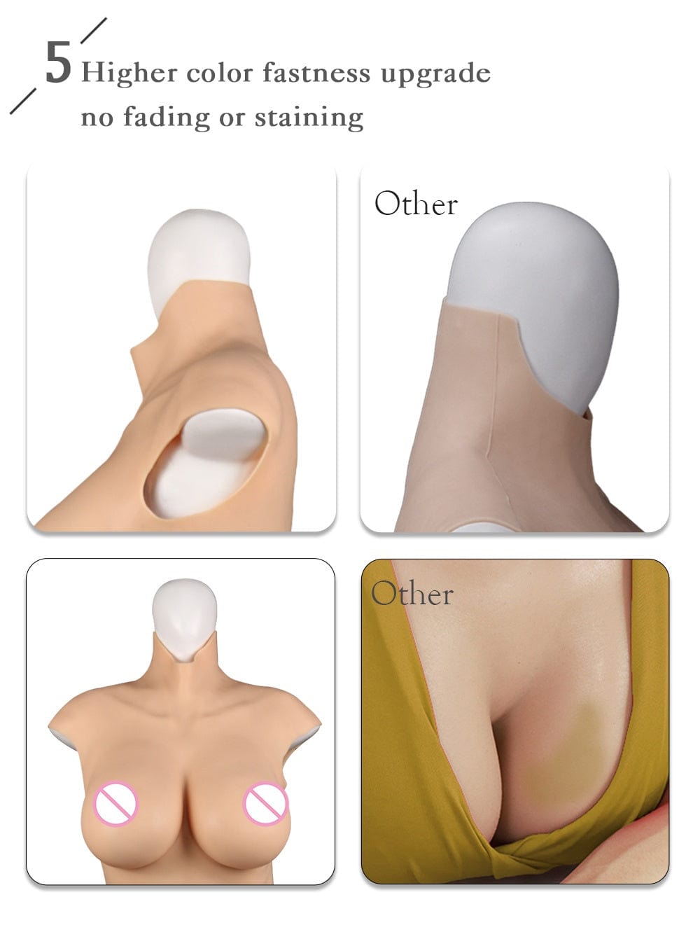 7th Half Bodysuit Realistic Silicone Breast - SANBULE