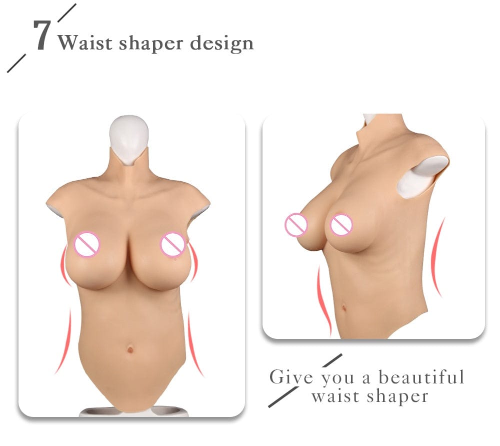 7th Half Bodysuit Realistic Silicone Breast - SANBULE