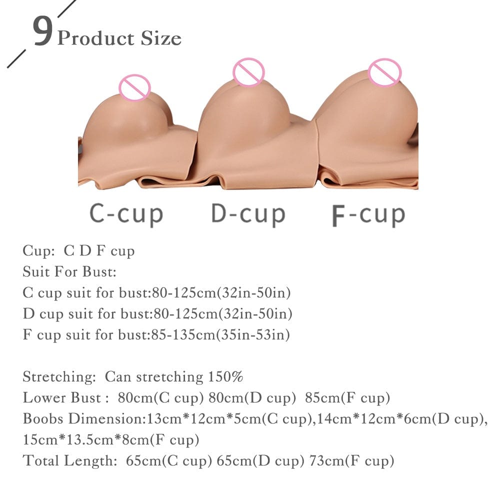 7th Half Bodysuit Realistic Silicone Breast - SANBULE
