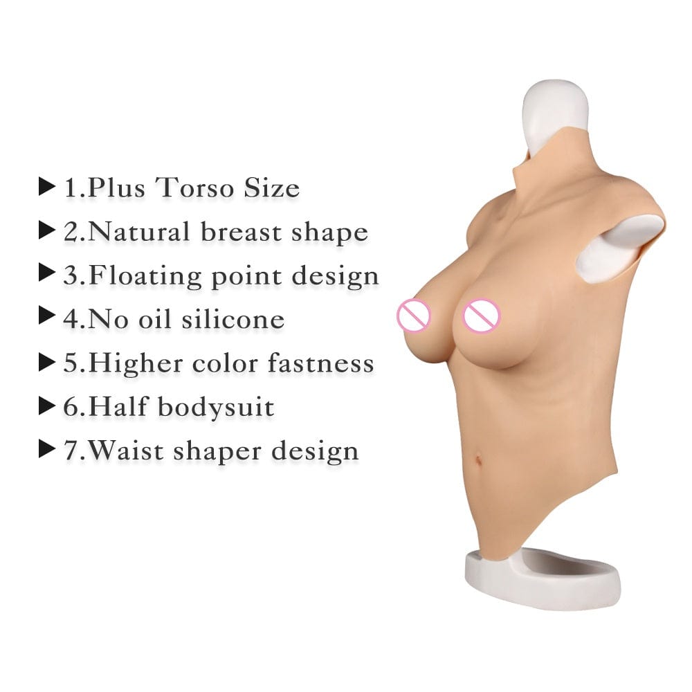 7th Half Bodysuit Realistic Silicone Breast - SANBULE