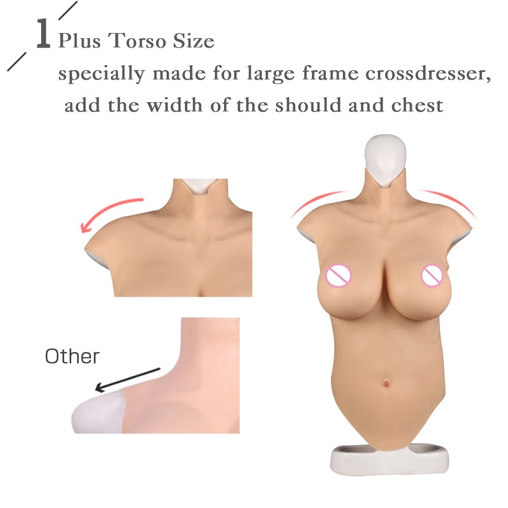 7th Half Bodysuit Realistic Silicone Breast - SANBULE