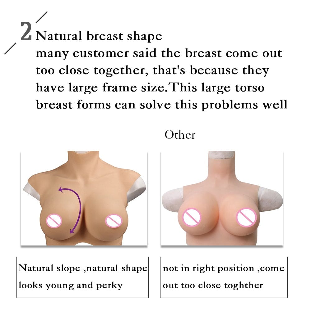 7th Half Bodysuit Realistic Silicone Breast - SANBULE