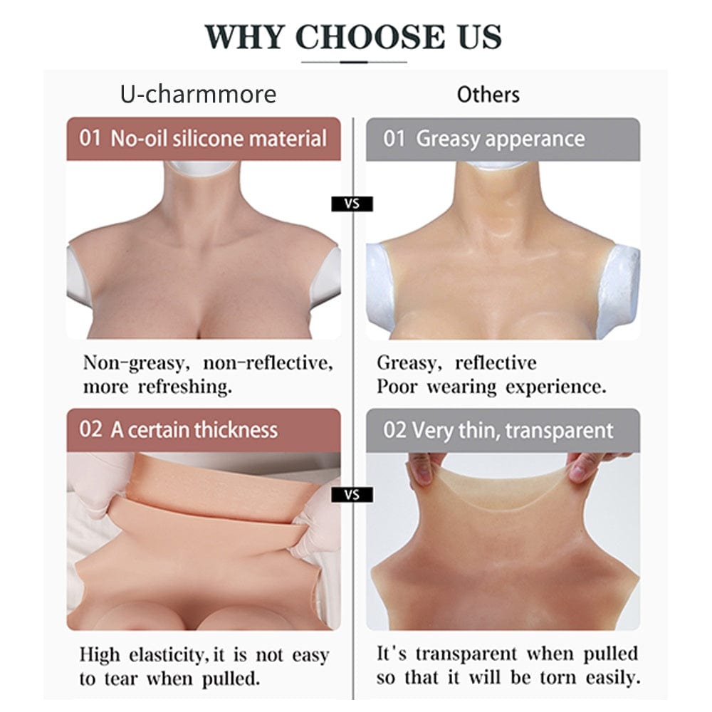 7th Half Bodysuit Realistic Silicone Breast - SANBULE