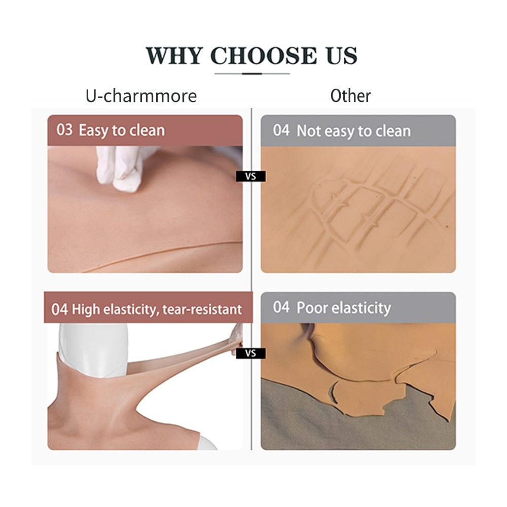 7th Half Bodysuit Realistic Silicone Breast - SANBULE