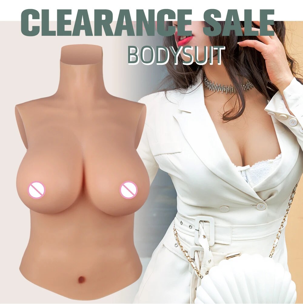 4th Half Bodysuit Realistic Silicone Breast - SANBULE