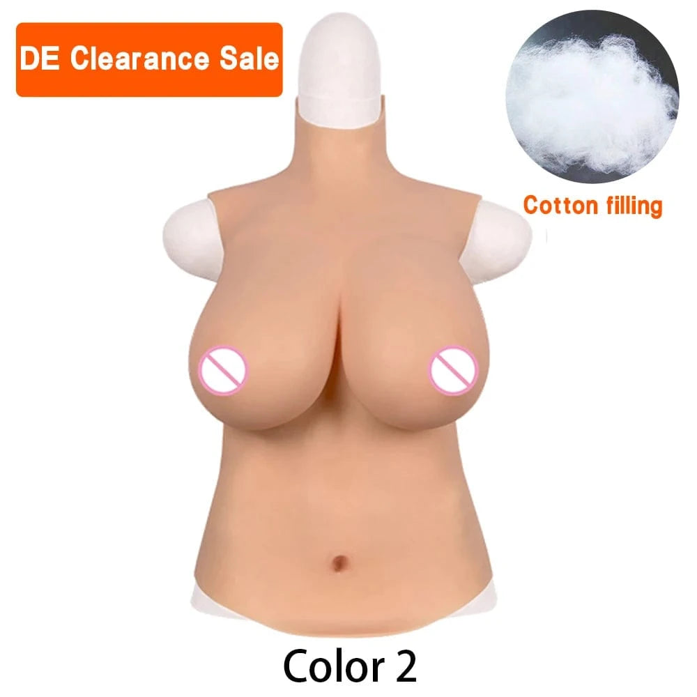 4th Half Bodysuit Realistic Silicone Breast - SANBULE