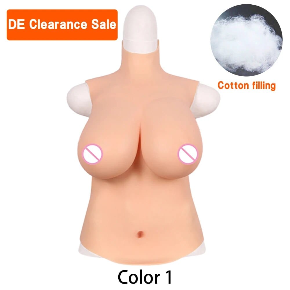 4th Half Bodysuit Realistic Silicone Breast - SANBULE